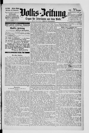 Volks-Zeitung vom 16.09.1879