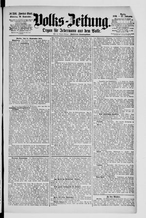 Volks-Zeitung vom 16.09.1879