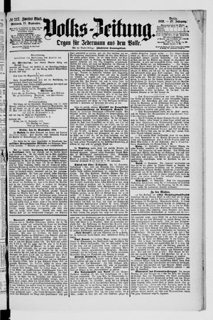 Volks-Zeitung vom 17.09.1879