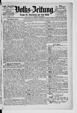 Volks-Zeitung on Oct 1, 1879