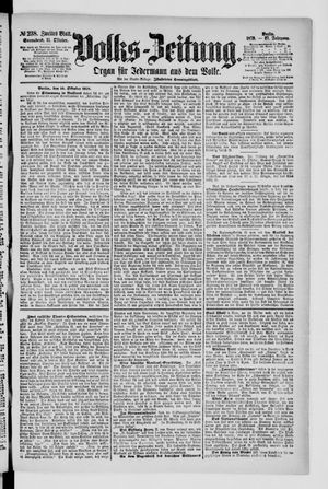 Volks-Zeitung vom 11.10.1879