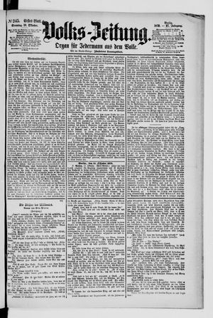 Volks-Zeitung vom 19.10.1879