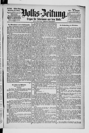 Volks-Zeitung vom 23.10.1879