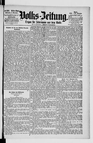 Volks-Zeitung vom 05.11.1879