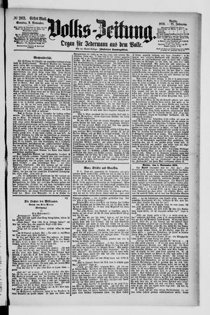 Volks-Zeitung vom 09.11.1879