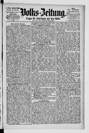 Volks-Zeitung vom 11.11.1879