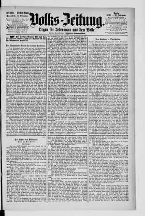 Volks-Zeitung vom 15.11.1879