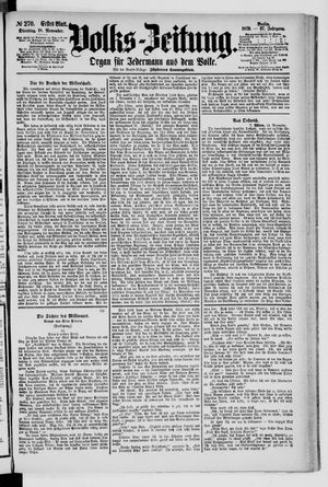 Volks-Zeitung vom 18.11.1879