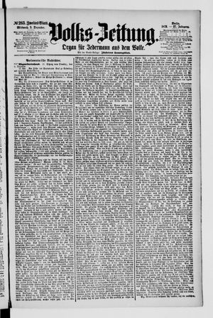 Volks-Zeitung vom 03.12.1879