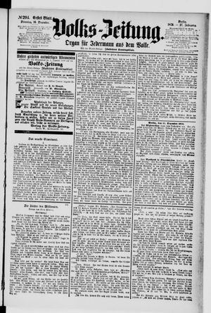 Volks-Zeitung vom 16.12.1879