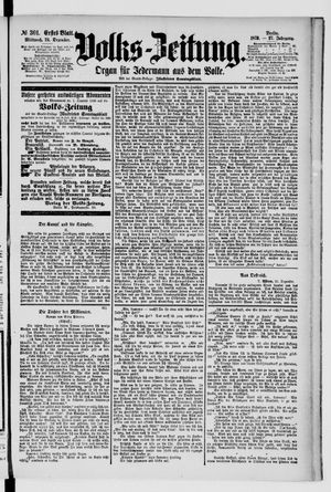 Volks-Zeitung vom 24.12.1879