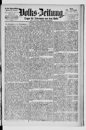 Volks-Zeitung vom 24.12.1879