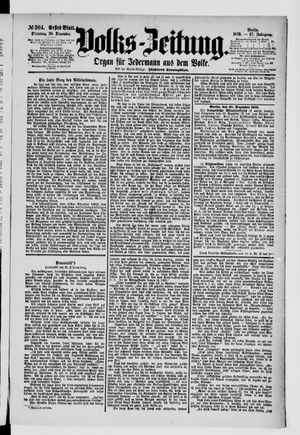 Volks-Zeitung vom 30.12.1879