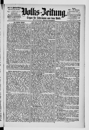 Volks-Zeitung vom 30.12.1879