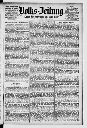 Volks-Zeitung vom 19.02.1880