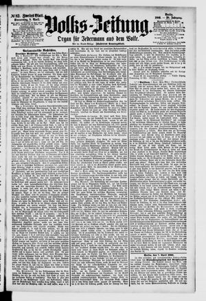 Volks-Zeitung vom 08.04.1880