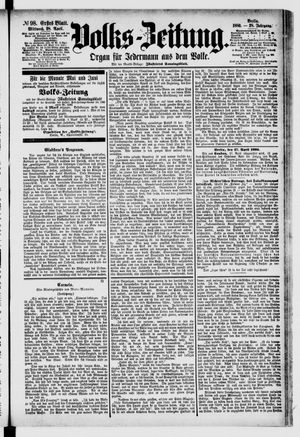 Volks-Zeitung vom 28.04.1880