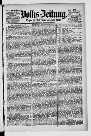 Volks-Zeitung vom 29.07.1880