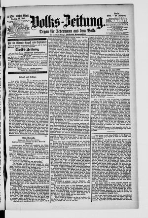 Volks-Zeitung vom 30.07.1880