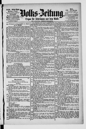 Volks-Zeitung on Aug 1, 1880