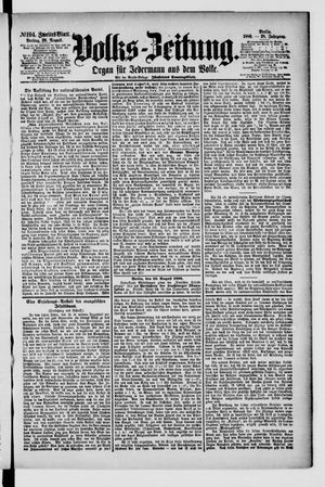 Volks-Zeitung vom 20.08.1880