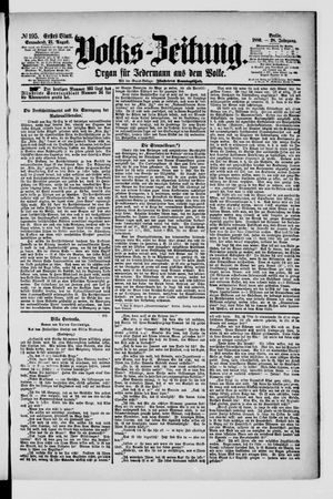 Volks-Zeitung vom 21.08.1880