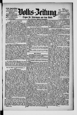 Volks-Zeitung vom 21.08.1880