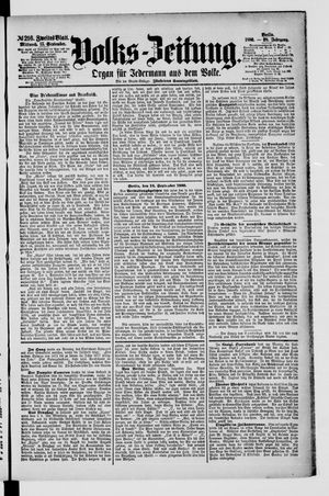 Volks-Zeitung vom 15.09.1880