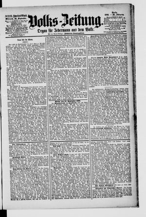 Volks-Zeitung vom 22.09.1880