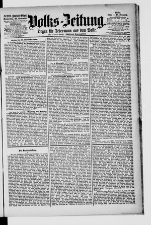 Volks-Zeitung vom 23.09.1880
