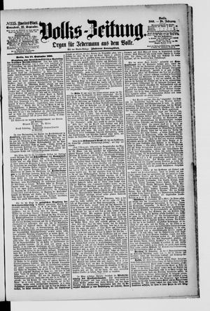 Volks-Zeitung on Sep 25, 1880