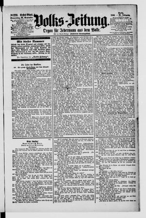 Volks-Zeitung vom 30.09.1880