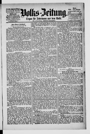 Volks-Zeitung vom 30.09.1880