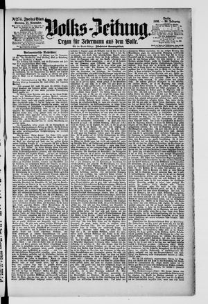 Volks-Zeitung vom 21.11.1880