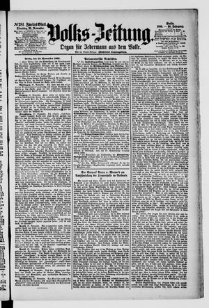 Volks-Zeitung vom 30.11.1880