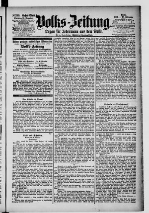 Volks-Zeitung vom 21.12.1880