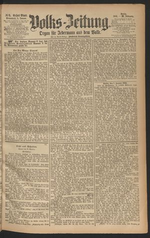 Volks-Zeitung vom 08.01.1881