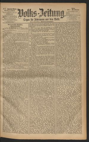 Volks-Zeitung vom 09.01.1881