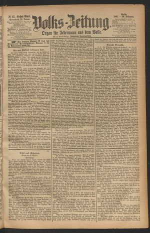 Volks-Zeitung on Jan 15, 1881