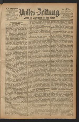 Volks-Zeitung on Jan 22, 1881