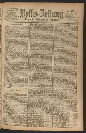 Volks-Zeitung vom 23.01.1881