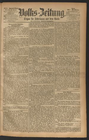 Volks-Zeitung vom 25.01.1881