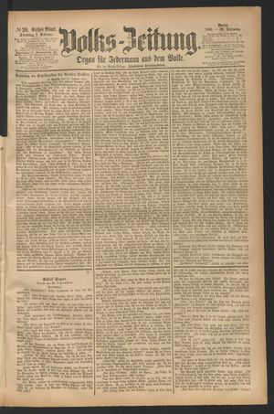 Volks-Zeitung vom 01.02.1881