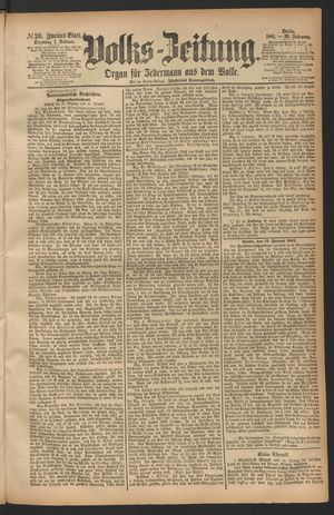 Volks-Zeitung vom 01.02.1881