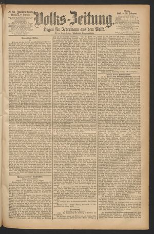 Volks-Zeitung vom 09.02.1881