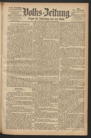 Volks-Zeitung vom 10.02.1881