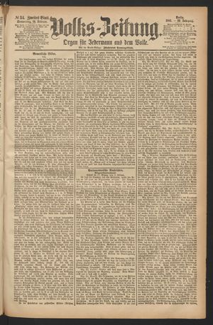 Volks-Zeitung vom 10.02.1881