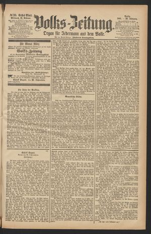 Volks-Zeitung vom 16.02.1881