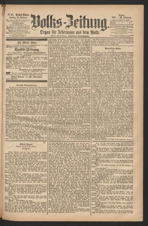 Volks-Zeitung vom 18.02.1881