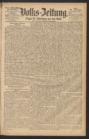 Volks-Zeitung vom 18.02.1881